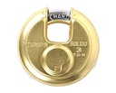 Europa P370BM Disc Pad Lock | High Precision 11-Pin Dimple Key Technology | Brass Finish | Hardened Anti-Cut Shackle | Rustproof Stainless Steel Body | Heavy-Duty Security Lock | Pack of 1