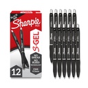 Sharpie S-Gel Pens, Medium Point (0.5mm), Black Ink, 12 Count - Writing, Journaling, Drawing, Coloring, Note-Taking, College Supplies