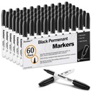 Keebor Permanent Markers Bulk, 60 Pack, Quick Drying & Fade Resistant