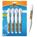 BIC Wite-Out Brand Shake n Squeeze Correction Pen, 8 ML, 4-Count