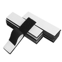 Melsan 1x4 inch Hook and Loop Strips with Adhesive - 15 Sets, Strong Back Adhesive Fasten Mounting Tape for Home or Office Use - Instead of Holes and Screws, Black