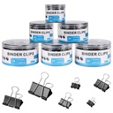 EFOK 208 PCS Binder Clips Paper Clamps Assorted Sizes Black Metal Bulk Clip