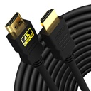 Sounce 10 Meter High-Speed HDMI Cable - Hdmi Arc Enabled | 64 Gbps | 4K 120Hz | 1080P 240Hz | Strong & Durable | Supports Up To 32 Audio Channels | Gold Plated | 10 Meter, Black (Pack of 1)