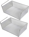 YBM Home Under Shelf Basket (2-Pack) Mesh Stainless Steel Storage Under Cabinet Hanging Basket Rack Maximize Space in Cabinets, Pantry Room, Bathroom, Laundry Room, and More, 1131