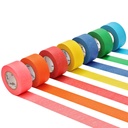 skytogether Colored Masking Tape, 1 Inch Wide x 16.4 Yards, 7 Rolls