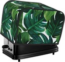 2 Slice Toaster Covers Bread Machine Cover Quilted Dustproof Fingerprint Protectors Small Washable Appliance Cover Banana Leaves Bread Maker Dust Protection Universal Size