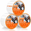 Vapor Barrier Tape, 4" x 180', 9 Mil White Crawl Space Seam Tape, 3 Rolls