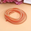 Kaelan Spiral Cable Protector (2 Pcs) 1 Meters Each-Full Size Cable Cord (Orange)