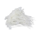 Zip Ties Write On Ethernet RJ45 RJ12 Wire Power Cable Label Mark Tag Length 11cm, White - 100 Pieces