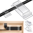 Kimsky Cable Holder 70 Pieces, 50 Small Cable Organiser + 20 Large Cable Management, Cable Clips for Cable Management, Cable Holder Self-Adhesive with 3M Adhesive, Cable Clamps for Home, Office