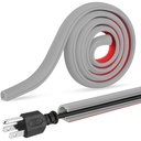 Serplex 6.6ft PVC Cord Cover for 1 Wire About 0.24" Diameter, Self Adhesive