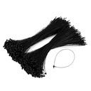 MHK 7" Black Snap Lock Pin Loop Plastic Tag Fastener Hook Ties-1000 Pieces