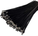 ADD GEAR Stainless Steel (316) - Black Self-Locking Cable Zip Ties Exhaust Wrap Multi-Purpose DIY Locking Cable Metal Zip Ties - Black (300 mm / 12 inches) (20)