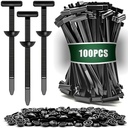 100pcs Nylon Universal Cable Tie Buckle, High-Strength nylon, Heat & Wear Resistant, zipper clips, Zip tie clips are suitable for routine car maintenance on over 90% of vehicle models