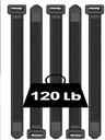 SCHOFIC Cable Zip Ties Heavy Duty 200 MM [Size 8 INCH], Ultra Strong Plastic [Polyamide] Wire Ties with 120 Pounds Tensile Strength, Nylon Tie Wraps with 7.2 MM Width (BLACK, 100)