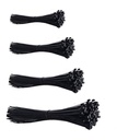 CONTACT Assorted 4, 6, 8, 10 Inch Nylon Cable Ties Zip Wire Organiser Ties, Total 300 Pieces - (Combo 4, Black)