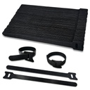Adjustable Cable Straps 100 pieces, Black Reusable Fastening Cable Ties, 150 x 12 mm Hook and Loop Securing Strap for home office, office, and garden