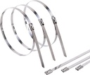 ADD GEAR Stainless Steel (316) Self-Locking Cable Zip Ties Exhaust Wrap Multi-Purpose DIY Locking Cable Metal Zip Ties - (100 mm / 4 inches) (10)