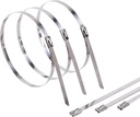 ADD GEAR Stainless Steel (316) Self-Locking Cable Zip Ties Exhaust Wrap Multi-Purpose DIY Locking Cable Metal Zip Ties - (300 mm / 12 inches) (10)