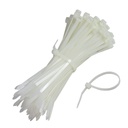 CONTACT Assorted 6 Inch Nylon Cable Ties Zip Wire Organiser Ties, 200 Pieces- White