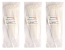 Cable Ties 8 Inch { 300 Pcs } Nylon Zip Ties Self Locking With Heavy Duty White 200 × 3.2 mm
