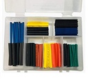 93 pcs Colours Assorted Polyolefin Heat Shrink Tube, Insulated Wire Cable Sleeving Wrap, Multicolour, 8 Different Cut Size with Box