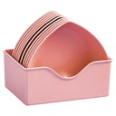 Heart-Shaped Dessert, Salad & Snack Plates – Set of 10 Pink Plastic Dishes for Fruits, Steak, Appetizers | Lightweight, Eco-Friendly, Unbreakable Fiber Plates for Parties & Everyday Use