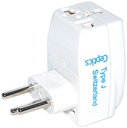Ceptics 3 Outlet Travel Adapter Plug Type J for Switzerland