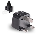 Orei India to UK Plug Adapter 2 in 1 Type G Travel Adapter - Compatible with UK, UAE, Dubai, & Hong Kong - Ideal for Laptops, Mobiles, & Chargers CE & Rohs Certified, Black