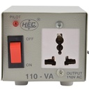 Pluto Accessories HEC 220 to 110 V Voltage Converter (100 W) - Grey