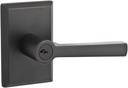 Baldwin Reserve 9BR3540-018 Rustic Square Taper Right-Handed Keyed Entry Lever in Dark Bronze
