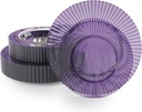 Exquisite 80 Piece Plastic Disposable Plates Set For 40 Guests I 20 X 9 Inch & 40 X 11 Inch Disposable Plastic Plates | Color: Purple | Great for Weddings Parties And Formal Occasions