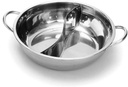 Twin Hot Pot SEVENMORE 40cm Stainless Steel Twin Hot Pot Cookware Compatible Sheep Separator Cooker