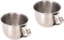 2pcs Stainless Steel Water Cup Rustproof Tea Mug Mini Sake Cup for Kitchen