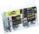 Borefast Drywall Anchors, Self Drilling Wall Anchor Kit, Steel, 50-200 LBS, 82 Pieces, 377637