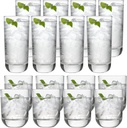 Libbey 31631 Polaris 16-Piece Tumblers and Rocks Glass Set, Drinkware Glasses Set of 15.2 Oz Tumbler & 11.1 Oz Rock Glasses, Clear Drinking Glasses Set of 16