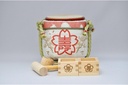 Mini Kagami Biraki Set: Special Sake Set for Celebrations Sakura Mori Cherry Blossom