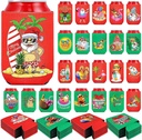 24 Pcs Beer Can Coolers Sleeves 12 Oz Can Covers Summer Can Holders Christmas July Party Decor for Christmas July Can Beverages Bottle Drink (Xmax in July)