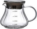 400ml Clear Glass Range Coffee Server Borosilicate Standard Glass Coffee Carafe Pot with Lid for Drip Coffee Maker