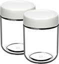 2 Pack Glass Jars with Screw Lids for Salad Dressing, 16oz Overnight Oats, Condiment Sauce, Baby Food Kids Snacks, Meal Prep Container, Canning Spice Wide Mouth Leak Proof Storage Airtight Containers