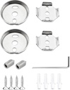 1 Set Towel Bar Replacement Parts Silver with Screw Wrench for Replacing Wall Mounted Toilet Paper Holder 1.65/1.35inch Stainless Steel Screw Kit