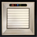 Exhaust Fan 30×30CM Ceiling Ventilator Extractor Exhaust Fans Kitchen Cold Wind Remote Cooling Fan Mute Hanging Cooler Ionizer Air Purifier, White/gold Ventilation Fan(White only cooling)