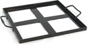Charcoal Companion Porcelain Coated Salt Plate Holder, 10.2" x 10.2", Black