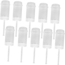 Healifty 10pcs Transparent Cupcake Push Containers Food Grade Plastic DIY Cake Decoration Holders for Wedding Party Lightweight and Easy to Clean Pastry Display