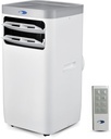 Whynter ARC-115WG 11,000 BTU (6,800 BTU SACC) Compact Portable Air Conditioner, Dehumidifier, and Fan with Remote Control, up to 400 sq ft in White/Grey