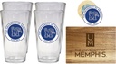 R and R Imports Memphis Tigers Officially Licensed Kitchen Pack - Wood Cutting Board, 4 Pint Glasses & Magnetic Bottle Opener
