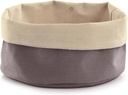 Zeller Bread Basket, Cotton, Anthracite/Crème, 20 x 12 cm