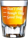 Don't Ask - Rough Day - Good Day Engraved Barcraft Fluted Shot Glass