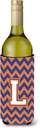 Caroline's Treasures CJ1060-LLITERK Letter L Chevron Blue and Orange #3 Wine Bottle Hugger Bottle Cooler Sleeve Hugger Machine Washable Collapsible Insulator Beverage Insulated Holder