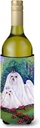 Caroline's Treasures 7104LITERK Maltese Momma and Puppy Wine Bottle Hugger Bottle Cooler Sleeve Hugger Machine Washable Collapsible Insulator Beverage Insulated Holder